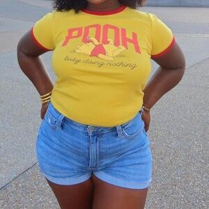 Yellow Winnie the Pooh Graphic T-Shirt